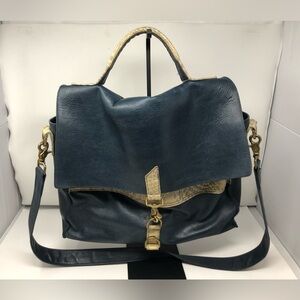 Satchel handmade by savannah Georgia Large Messenger/work bag leather & croco